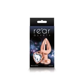 Rear Assets (Option: Rose Gold Heart  Medium  Clear)