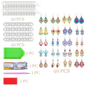 20 Pairs Rhinestones Painting Earrings Making Kit (Option: W13627255)