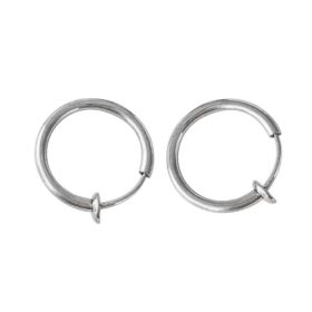 Ear piercing-free ear clip (Option: Silver-12mm)