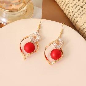 Women's Fashionable Temperamental All-match Earrings (Option: Red)