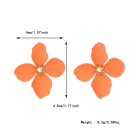 Colorful Flower Stud Earrings European And American Summer High Sense (Option: WQE06617 color)