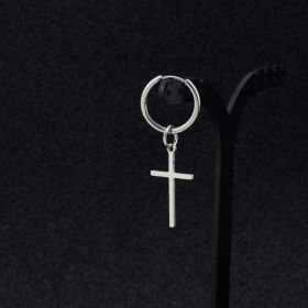 Cross stud earrings (Option: Pierced ears)