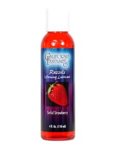Razzels Warming Lubricant (Option: Sinful Strawberry  4 Oz. Bottle)