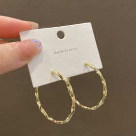 Cold Style Temperament Irregular Metal Ear Ring (Option: Gold)