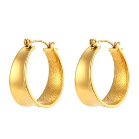 Geometric Gradient Size Gold Earrings (Option: Gold)