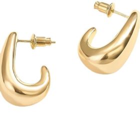 Fashion Metal Geometric Earrings Jewelry (Option: Gold)