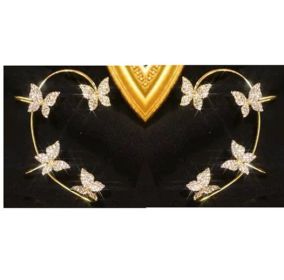 Fashion Earring Butterfly Ear Clip And Ear Hook Jewelry (Option: Gold pair)