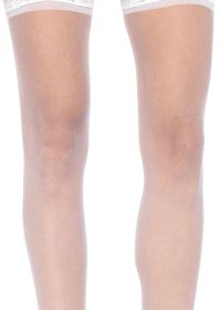 Sheer Thigh Highs (Option: One Size  White)