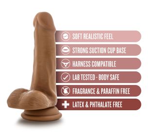 Dr. Skin (Option: Dr. Jeffrey  6.5 Inch Dildo With Balls  Tan)