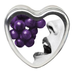 Edible Heart Candle (Option: Grape  4 Oz.)