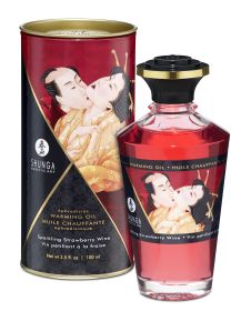 Aphrodisiac Warming Oil (Option: Sparkling Strawberry Wine)