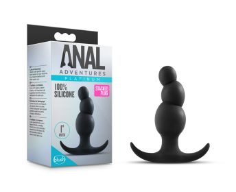 Anal Adventures Platinum (Option: Stacked Plug  Black)