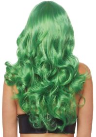 24 Inch Misfit Long Wavy Bang Wig (Option: Green)