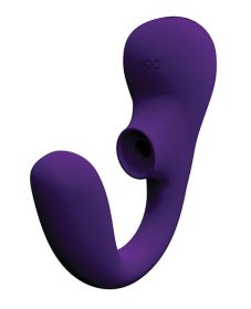 Suki Plus Rechargeable Dual Sonic Vibe (Option: Deep Purple)