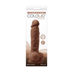 Colours (Option: Pleasures  Vibrating  5 Inch Dildo  Brown)