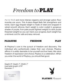 Playboy Pleasure (Option: Put in Work  Kegel Balls Set  Acai Ombre)