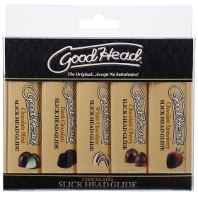 Goodhead (Option: Slick Head Glide  Chocolate  5 Pack  1 Fl. Oz.)