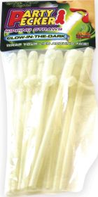 Party Pecker Sipping Straws 10 Pc Bag (Option: Glow in the Dark)