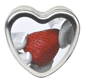 Edible Heart Candle (Option: Strawberry  4 Oz.)