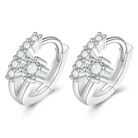 Women's Simple Earrings  Simple And Versatile Jewelry Gifts (Option: Women-White Gold)