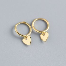 Love Heart Earrings Premium Temperament Earrings Jewelry (Option: Gold)