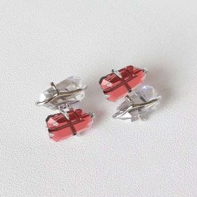 Women's Peach Blossom Spar Earrings (Option: Red)
