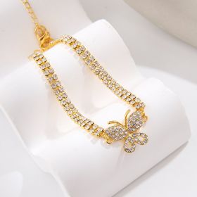 Creative Butterfly Anklet Beach Ornament Women (Option: Gold)