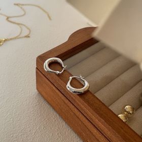 Earrings Niche Design Advanced Simple Bracelet (Option: White Gold Color)