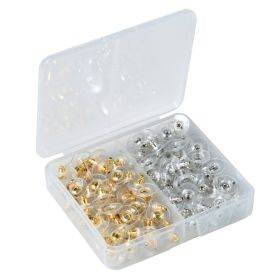 Delicate Little Items, There Are Two Styles Of Earrings With Uniquely Designed Rubber Stoppers, A Total Of 130 Pieces, Which Can Easily Protect Y (Option: 130pcs)