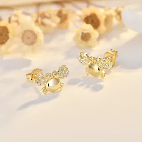 Women's Cute Crab Earrings Simple And Versatile Jewelry Gift (Option: Women-Gold)