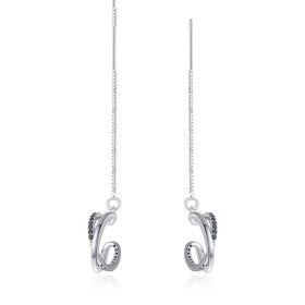 Tassel High-grade Special Interest Light Luxury Ear Clip (Option: Black)