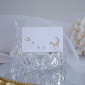 Xingyue Water Drop Long Asymmetrical Earrings (Option: Gold)