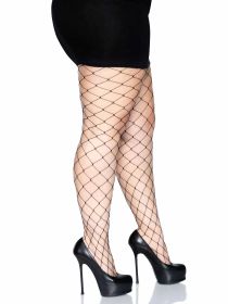 Fence Net Pantyhose (Option: Queen  Black)