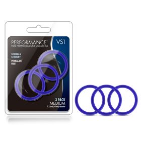 Performance (Option: Vs1 Pure Premium Silicone Cockrings  Medium  Indigo)