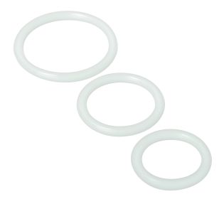 Trinity Silicone Cock Rings (Option: Clear)