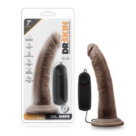 Dr. Skin (Option: Dr. Dave  7 Inch Vibrating Cock With Suction Cup  Chocolate)
