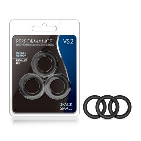 Performance (Option: Vs2 Pure Premium Silicone Cockrings  Small  Black)